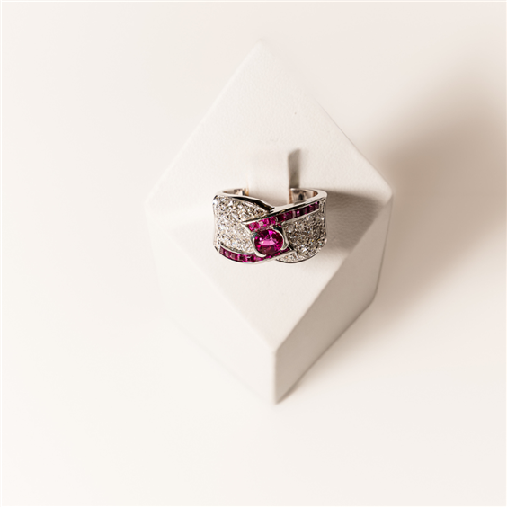 Anello Monaldi Gioielli Donna in Oro bianco Rubino MG09 - MG09